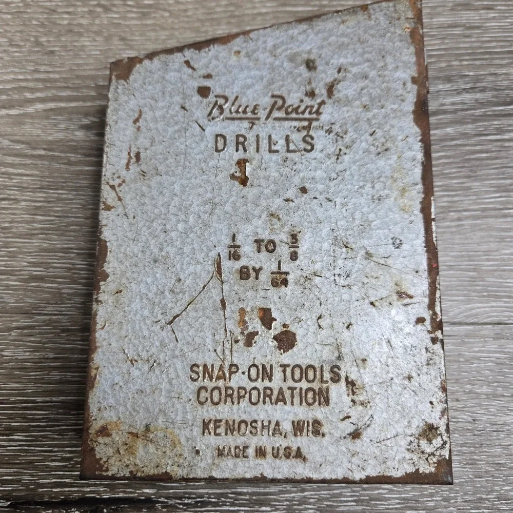 Snap On Machinist Tools Folding STEEL Drill Bit BLUE POINT 1/16 to 3/8 by 1/64